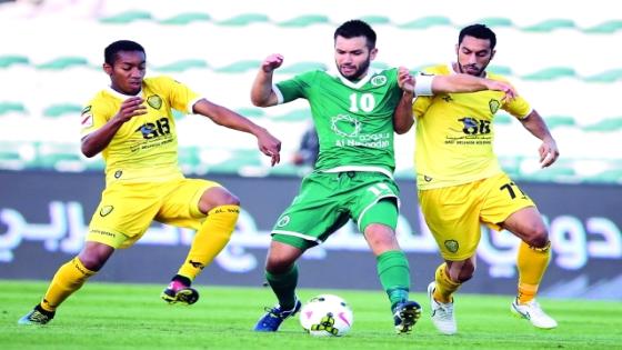 خلال مباراة فريق نادي الشباب مع فريق نادي الوصل 